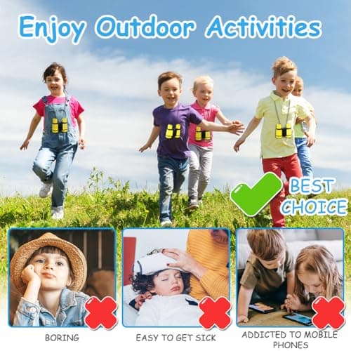 OSDUE Kids Telescope Outdoor Toys, 4x30 High Resolution Binoculars for Kids' Educational Learning & Sports, Yellow — view 5
