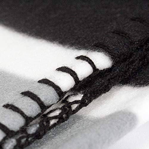 AA Travel Fleece Blanket AA3423-100% Lightweight Polyester 150cm x 120cm Black White Grey Stripes (Pack of 2) — view 4