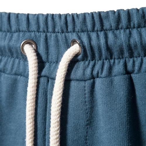 YUECIBAI Sports Running Shorts For Men Pocket Shorts For Men Cotton Casual Sport Short Pants Men Stretch Waist Sweatshorts Mens Shorts S Blue — view 4