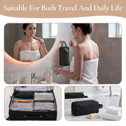 Elegaperma 2 Pcs Travel Toiletries Bag,Small Waterproof Small Wash Bag — view 6