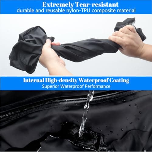 Vacuum bags for Clothes and Travel, 44L Reusable TPU Vacuum Storage Bags with Airtight Seal, IP67 Waterproof Nylon Organizer Vacuum Travel Space Saver Bags for Suitcases and Backpacks — view 6