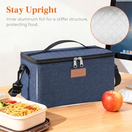 Lifewit 6.4L Insulated Lunch Bag for Men, Waterproof Cool Bag (Dark Blue) — view 5