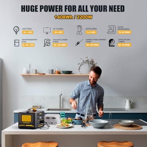 VTOMAN Jump 2200 Portable Power Station with 200W Solar Panel — view 6