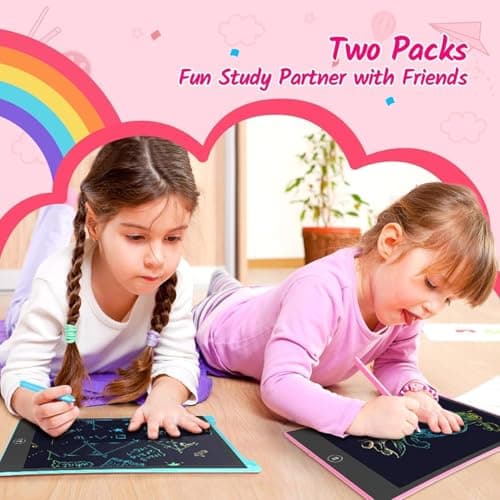 TECJOE 2 Pack LCD Writing Tablet, 10 Inch Colorful Doodle Board for Kids, Electronic Drawing Tablet Drawing Pads,Kids Travel Games Activity for Learning,Gifts for 3–6-Year-Old (Blue and Green) — view 6
