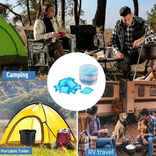 20pcs Portable Toilet Gel With Absorbent Crystals&Powder,Toilet Absorbent Powder Fast-Acting Camping Toi-Let Gel,Camping Toil-Et Absorbent G-El Sachets,Odor Control Toil-Ets Bags For Outdoor Car — view 6
