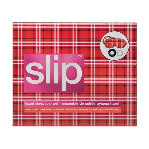 Slip Pure Silk Beauty Sleepover Set - Includes Hazel Contour Mask for Delicate Lashes - Black Large Scrunchie & White Skinny Scrunchie - Limited Edition — view 3
