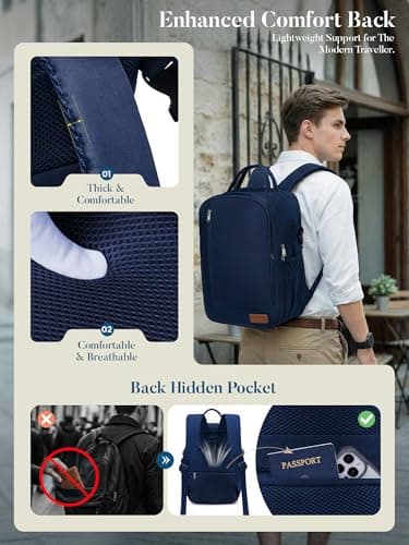 For Ryanair Cabin Bags 40x30x20 Underseat Travel Backpack Hand Luggage Bag — view 6