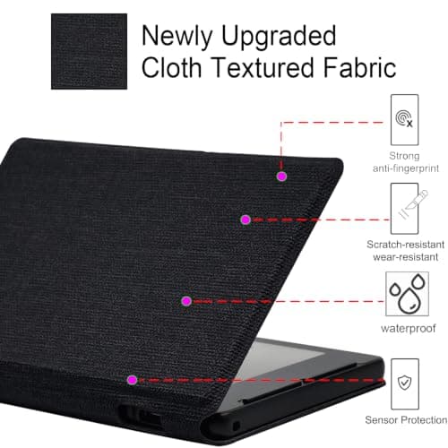 Magnetic Case for XTEINK X4 Pocket 4.3" E-Ink E-Book Cover (Cloth Black) — view 4