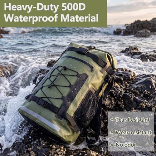 XREE 40L Dry Bag, Roll-Top Waterproof Bag Heavy Duty Waterproof Backpack — view 6