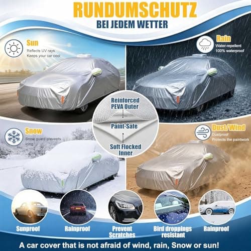 Automatic Car Cover with Remote Control, Solar Charging, Anti-Theft Alarm, UV Sun Protection, Waterproof for Outdoor Travel Use — view 6