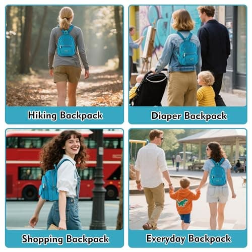 AOTIAN Mini Backpack for Women, Lightweight Sturdy Nylon Small Daypack — view 2