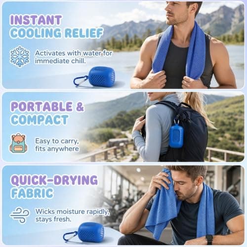 Rndqw 2PCS Cooling Towel, Cool Towel, Gym Towels for Women, Cooling Towels — view 4