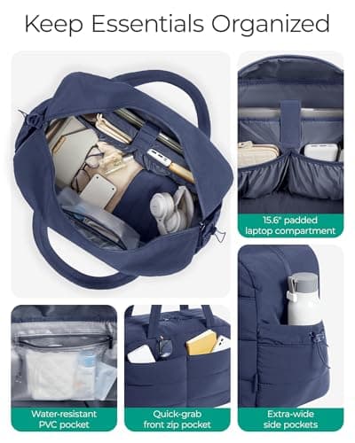 BAGSMART 31L Travel Gym Duffle & Wet Pocket, Weekend Overnight Carry on Bag — view 2