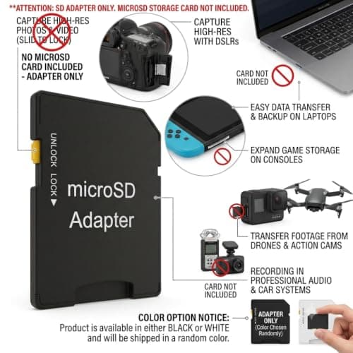 MicroSD Card Adapter – Full Size SD Converter, Write-Protect Switch — view 4