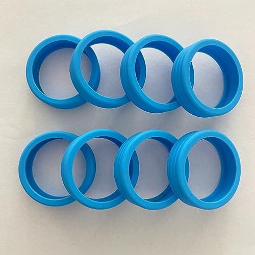 ZhaoCo Luggage Suitcase Wheels Cover, Blue, 8-Pack — view 2