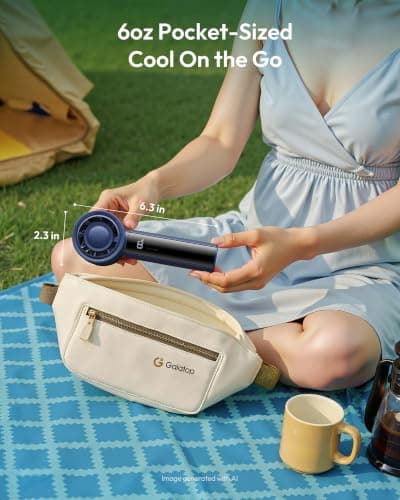 gaiatop Powerful Handheld Fan Rechargeable, High Speed 100-Level Turbo Fan — view 6