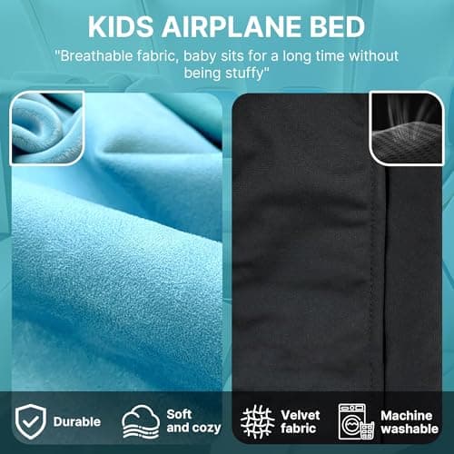 Drqzwp Toddler Airplane Bed, 1-12 Months Old Baby Travel Essentials for Flying, Portable Baby Airplane Bed for Flight, Suitable for Airplanes — view 5