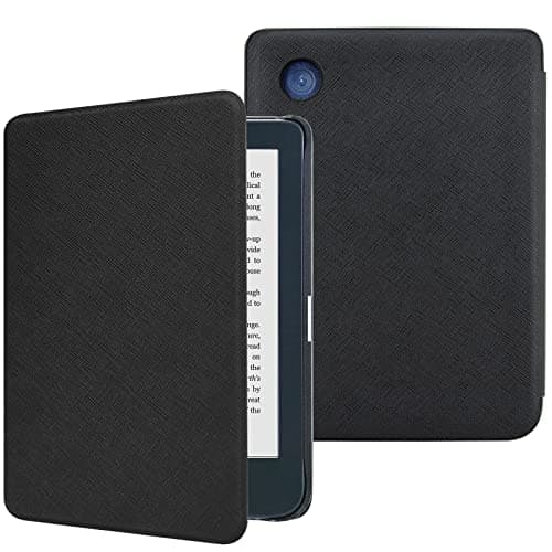 DMLuna Case for Kobo Clara Colour / Clara BW / Clara 2E 6"eReader, Ultra Slim Lightweight Folio Premium PU Leather Protective Cover with Auto Sleep/Wake Function, Black