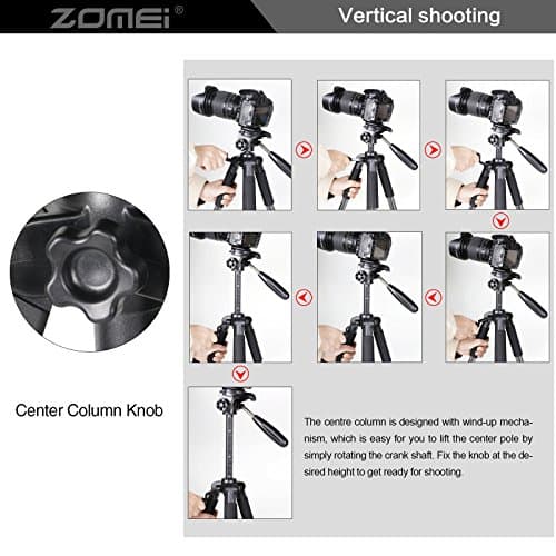 ZOMEI Q111 55-inch Smartphone Flexible Aluminum Travel Tripod(Silver) — view 5