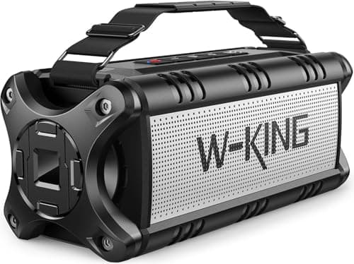 W-KING 90W Max Bluetooth Speaker, IPX6 Waterproof Speakers, Loud Portable Outdoor Speaker Wireless, Deep Bass, Hi-Fi Audio, 40H Playback, Power Bank, Stereo Pairing, EQ, TF, Large Boom Box For Party