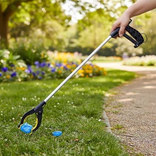 ZOPPER Litter Picker Twin Pack 76cm - Pair of Grabber Tools for Garden & Cleanup - Lightweight Reacher Claw for Elderly, Family Use & Community Events - Spring Action Trash Picker Duo — view 6