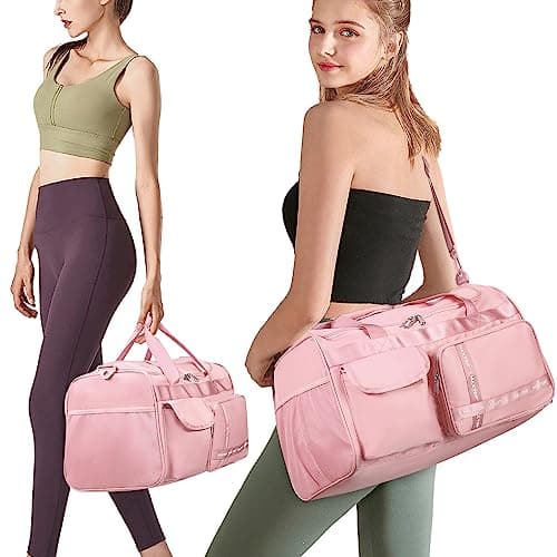 MAXTOP Travel Duffle Bag for Women Carry On Tote Weekender Overnight Bag Large Capacity Duffel Bag with Shoe Compartment,Gym Tote Bag with Dry and Wet Separation — view 2