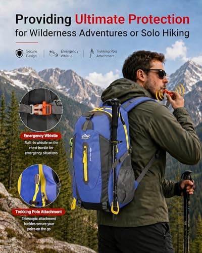 Besrina 40L Lightweight Hiking Backpack, Waterproof Rucksack for Men Women — view 6