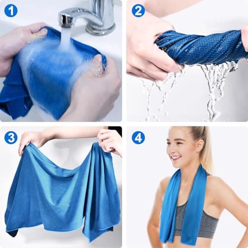 Sukeen Cooling Towel, 40"x12" Cooling Towels for Men Women, Quick Dry Ice Towel for Outdoor Work, Gym, Camping, Travel, Sweat, Yoga, Sports, Fitness — view 5