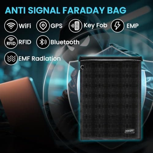 Faraday Bag for Tablets (12.8 x 10 Inches), Car Key Signal Blocker Pouch, Fireproof & Waterproof RFID Key Pouch, Signal Blocking — view 4