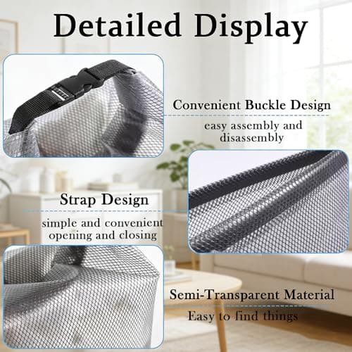 ZYHUI Toiletry Bag Waterproof Wash Bag Large Capacity Makeup Bag for Travel Portable Toilet Bags with Handle (Grey, L) — view 5