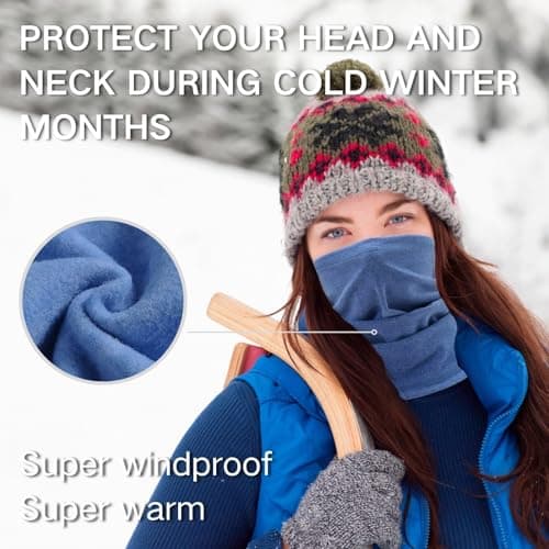 KEYRI 3 Pcs Neck Warmer for Men Women Winter Outdoor Thermal Snood — view 5
