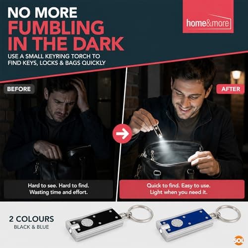 SOL 2pk Mini Keyring Torch - Small Bright Torch Keyring LED Keychain Light — view 5