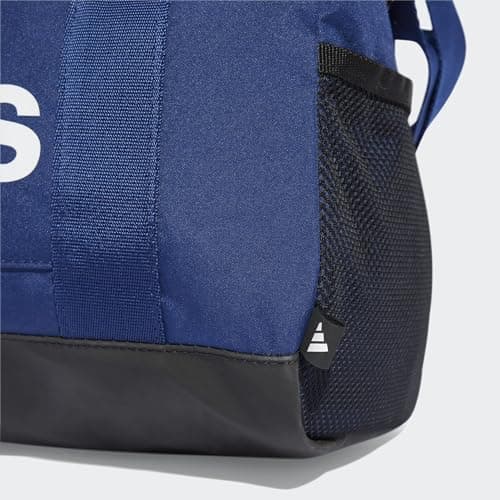adidas Unisex Essentials Linear Duffel Bag Duffel Bag, Dark Blue/White, XS — view 6