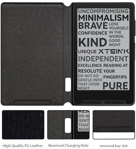 Magnetic Case for XTEINK X4 Pocket 4.3" E-Ink E-Book Cover (Cloth Black) — view 2