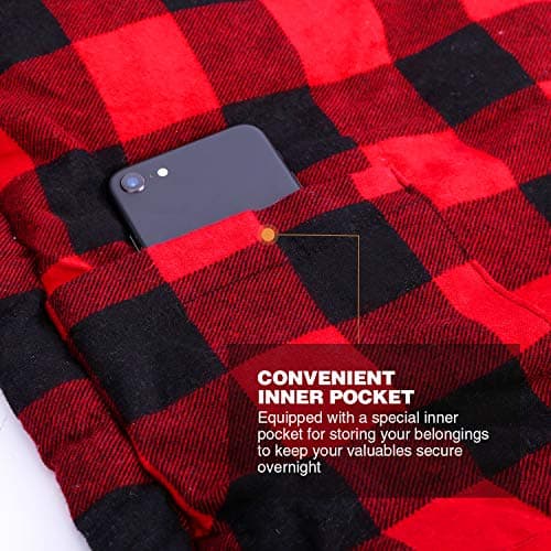 REDCAMP Cotton Sleeping Bag for Adults,3-4 Season, Flannel,Red 2lbs — view 4