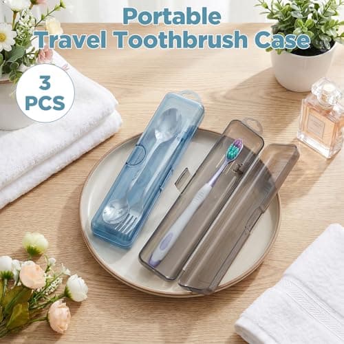 Classicseali 3Packs Travel Toothbrushcase,Plastic Toothbrush Case Travel — view 6