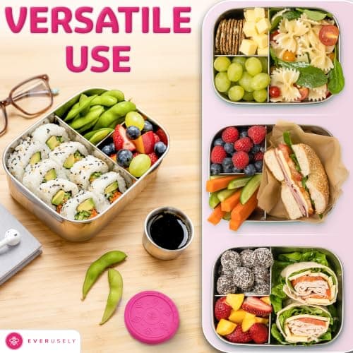 Stainless Steel Bento Box & Condiment Container - Dragonfruit, 27oz / 0.8 L — view 5