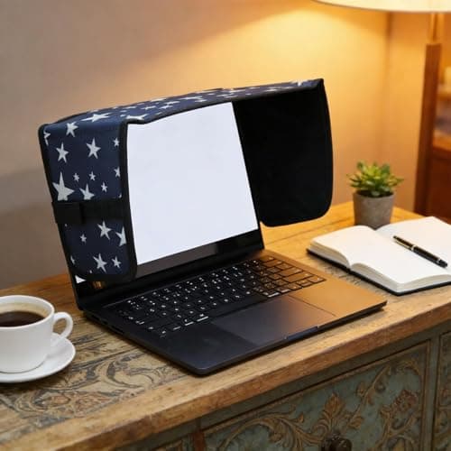 Anti Glare Laptop Shade - Heat Resistant Sun Protection Hood for Outdoor Use | Portable Work Accessory with Cafes, Camping, Balcony, Travel for Terrace, Students, Professionals, and Home — view 6