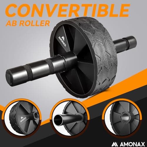 Amonax Gym Equipment for Home Workout (Ab Roller Wheel Set, Skipping Rope, Push-up Handles). Fitness Exercise, Strength Training Equipment for Abs, Weight Loss, Sport Accessories for Men Women — view 2