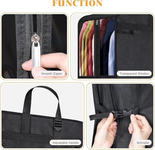 KEEGH 50 In Suit Carriers for Men for Travel with Handles and Buckle Straps — view 3