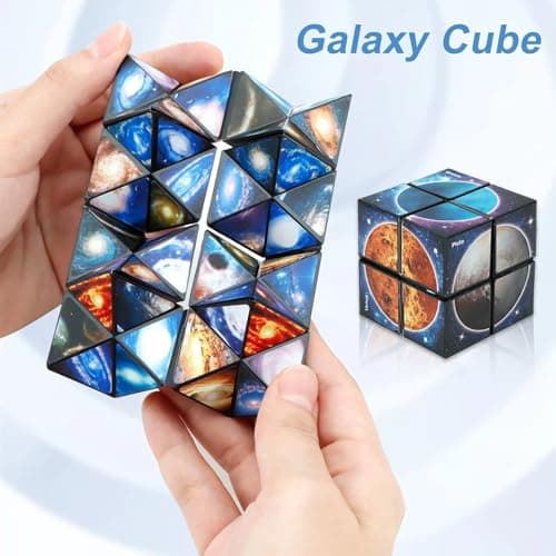 Infinity Cube, Fidget Cube for Kids, Cubes for Travel Entertainment, Cubes for Children Space Solar System Fidget Puzzles Smart Games, Gift for Boys Girls Multicolor — view 5