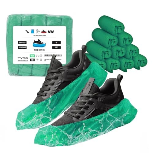 TYGA STORE 100 Pieces Disposable Shoe Covers - Green