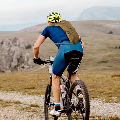 Outplea Military 3L Hydration Backpack with Water Bladder, Lightweight Army Hydration Pack for Cycling Hiking MTB Motorcycling, Khaki — view 6