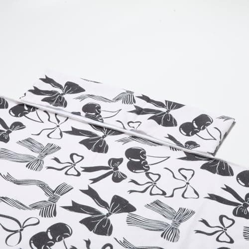 OHS Bow Print Sun Lounger Towels with Pockets, Soft Quick-Dry Absorbent Beach Towels for Adults Sunbed Towel Microfibre Large Beach Towel in a Bag Summer Holiday Essentials, 75 x 215cm - Monochrome — view 6