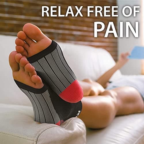 Rymora Foot Compression Socks Sleeves (Pair) (Black) (Large) [L] — view 4