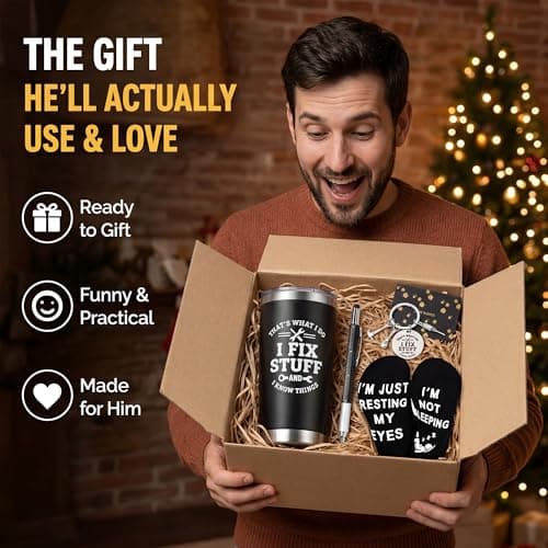 Rilcn Birthday Gifts for Men, Funny Tumbler Multi Tool Pen Gift Set for Dad — view 2