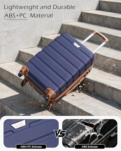 COOLIFE 24 Inch Medium Suitcase for Holiday Travel, ABS+PC, Lightweight — view 2