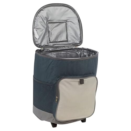 URBNLIVING 28L Insulated Cooler Bag on Wheels - Trolley Cart with Extendable Handle, Waterproof & Spacious, Front & Side Pockets - Perfect for Camping, BBQ, Picnic, Beach & Outdoor Adventures — view 3