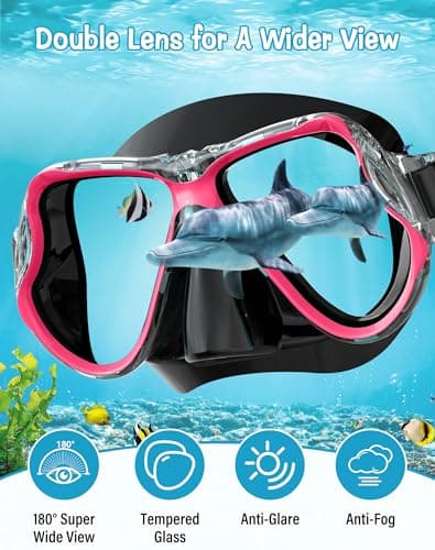 Karvipark Dry Snorkel Set, Anti-Fog Panoramic Snorkel Mask for Adults — view 2