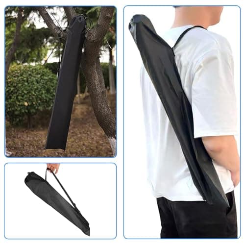 Hiking Pole Bag, Portable Trekking Pole Carrying Bag Trekking Hiking Pole Pouch Climbing Poles Carrier Walking Poles Bag Hiking Pole Storage Bag for Walking Stick Black (17cm* 70cm) — view 5